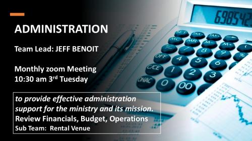 Administration with business symbols