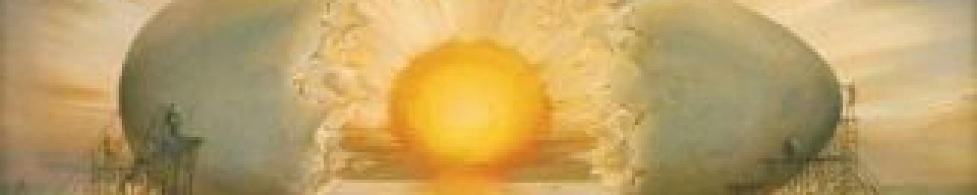 sun as yoke of broken egg