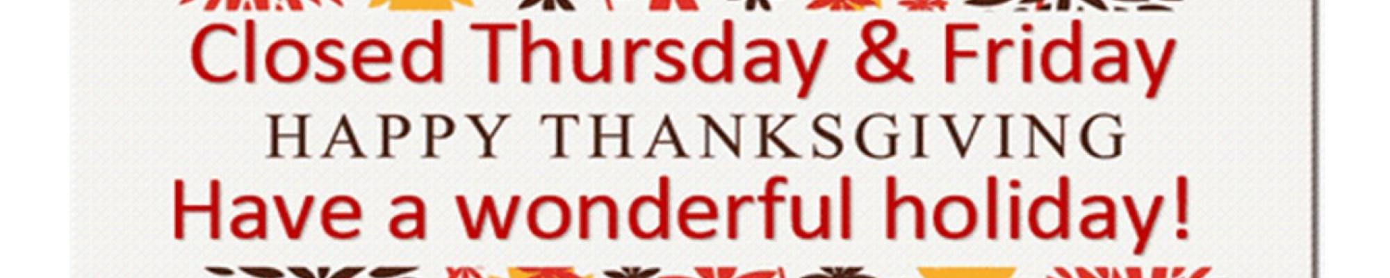 office closed for thanksgiving