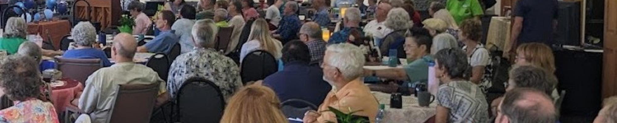 people seated at tables